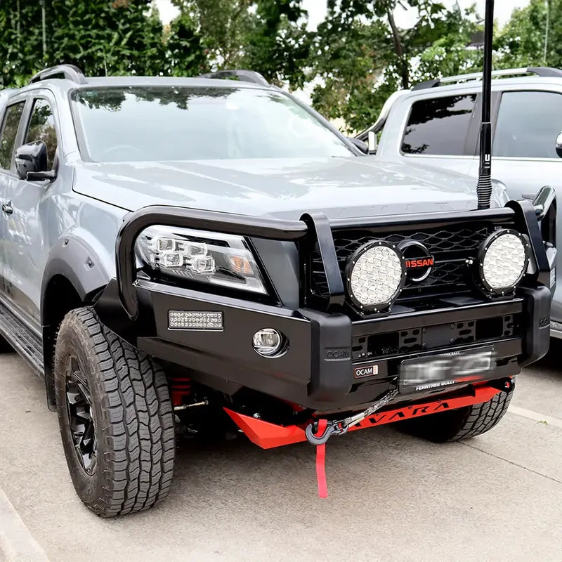 OCAM Deluxe Steel Bull Bar for Nissan Navara NP300 03/2021+, Winch Compatible