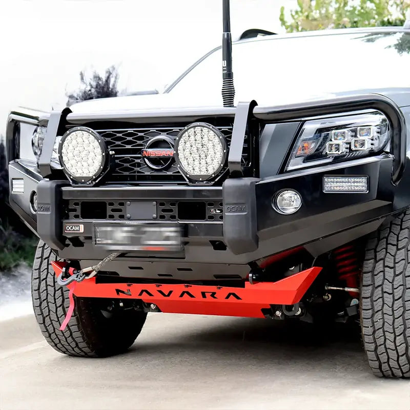 OCAM Deluxe Steel Bull Bar for Nissan Navara NP300 03/2021+, Winch Compatible