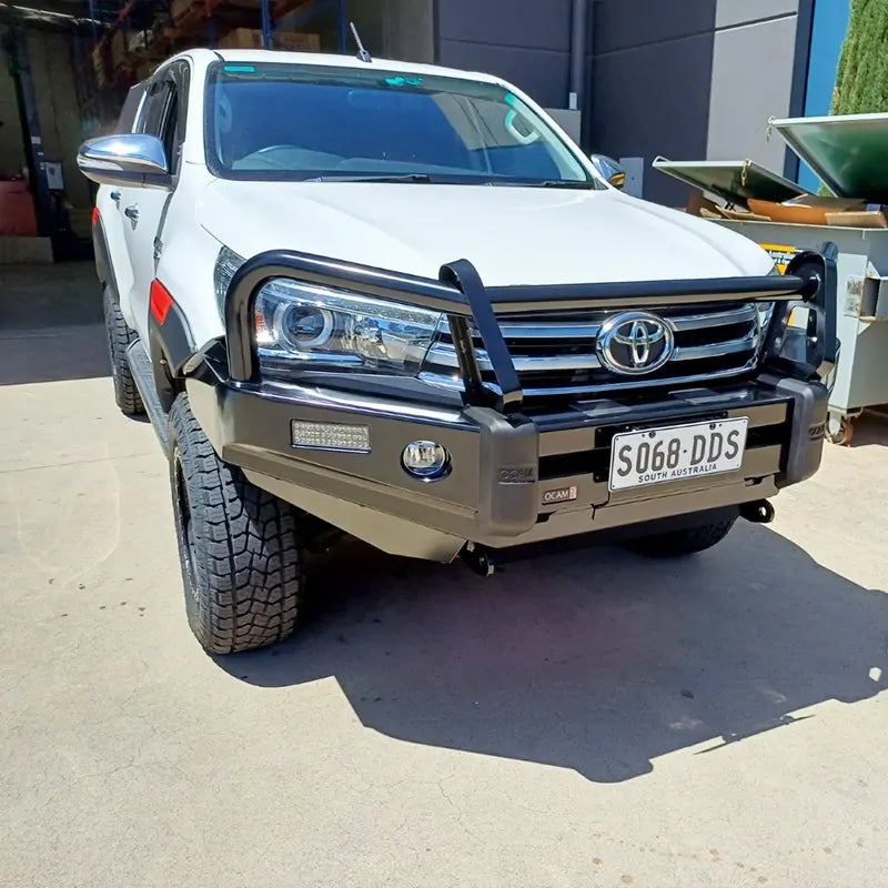 OCAM Deluxe Steel Bull Bar For Toyota Hilux N80 2015-09/2018, Winch Compatible