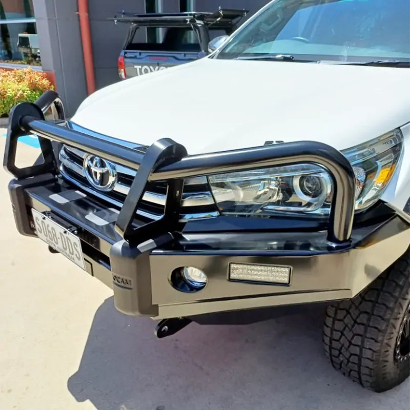 OCAM Deluxe Steel Bull Bar For Toyota Hilux N80 2015-09/2018, Winch Compatible