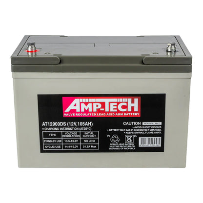 Amp-Tech AT12900DS VRLA/AGM Deep Cycle Battery 12V 105Ah