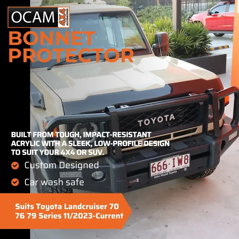 Bonnet Protector, Weathershields For Toyota Landcruiser 70 76 79 Series 11/2023-Current