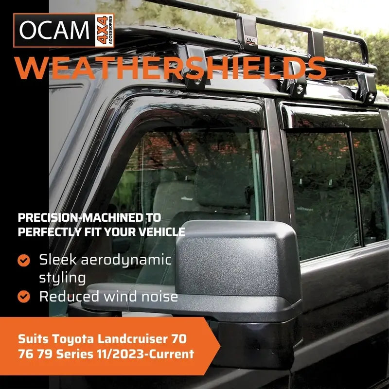 Bonnet Protector, Weathershields For Toyota Landcruiser 70 76 79 Series 11/2023-Current