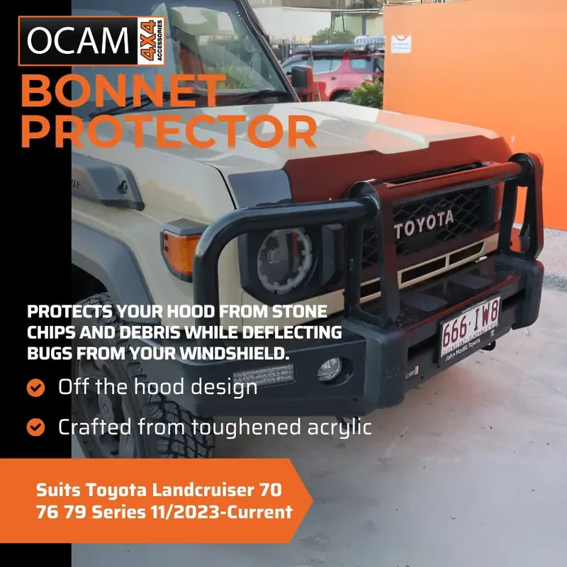 Bonnet Protector, Weathershields For Toyota Landcruiser 70 76 79 Series 11/2023-Current