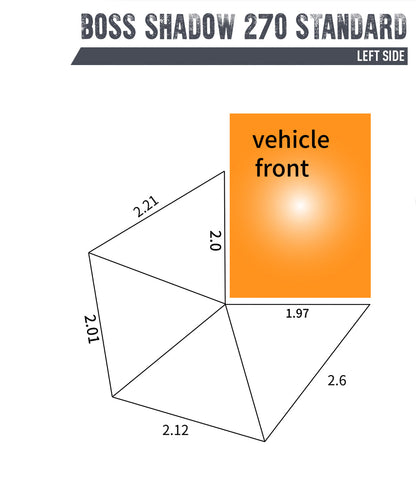 Campboss Campboss Shadow 270 Standard awning with Zipp RTT Entry