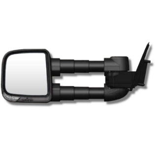 Clearview Towing Mirrors [Compact, Pair, OAT Sensor, Indicators, Electric, Black] - Ford Ranger MY22 on, Ford Everest MY22 on