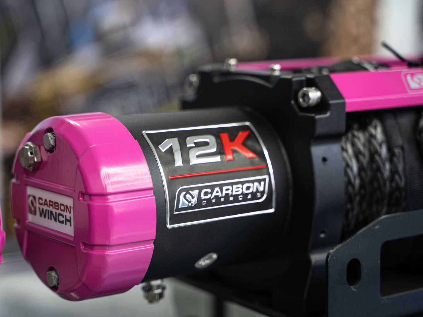 The Pink Carbon 12K - 12000lb Pink Electric Winch With Pink Hook (Special Edition)