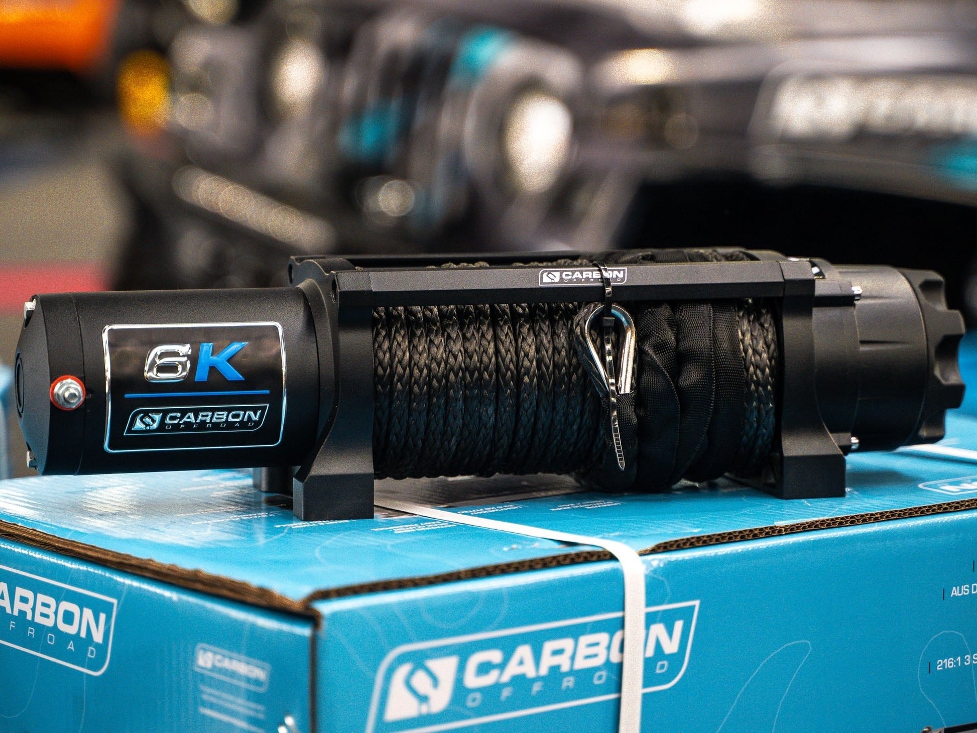 Carbon Offroad Long Drum 6000lb ATV/Small 4X4 Winch - CW - XD6L 7