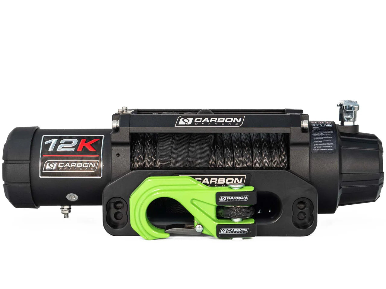 Carbon Offroad Carbon 12K - 12000lb Winch Green