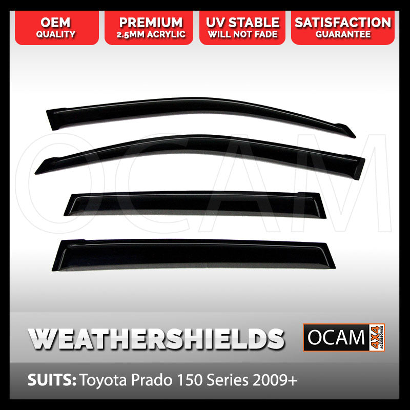 OCAM - OCAM Weathershields for Toyota Landcruiser Prado 150 Series 2009-2023 Visors -