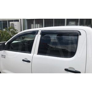 OCAM Weathershields For Toyota Hilux N70 2005-07/2011, Dual Cab SR SR5 Visors