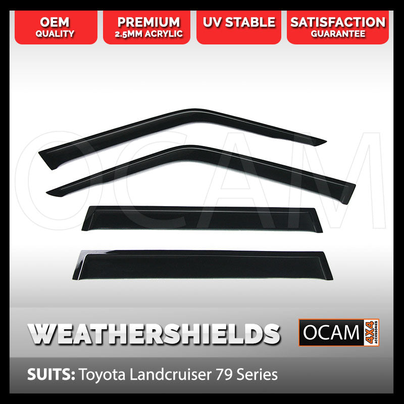 OCAM OCAM Weathershields For Toyota Landcruiser 79 Series Window Visors