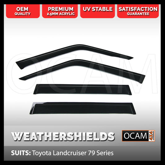 OCAM OCAM Weathershields For Toyota Landcruiser 79 Series Window Visors