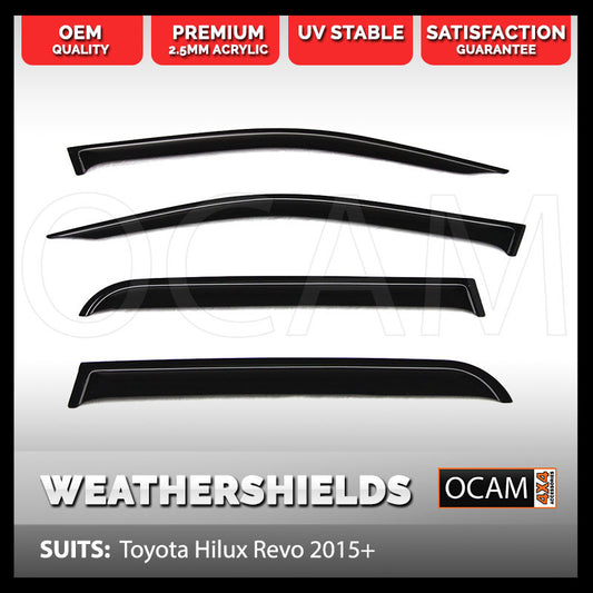 OCAM OCAM Weathershields For Toyota Hilux N80 2015-2023 Window Visors