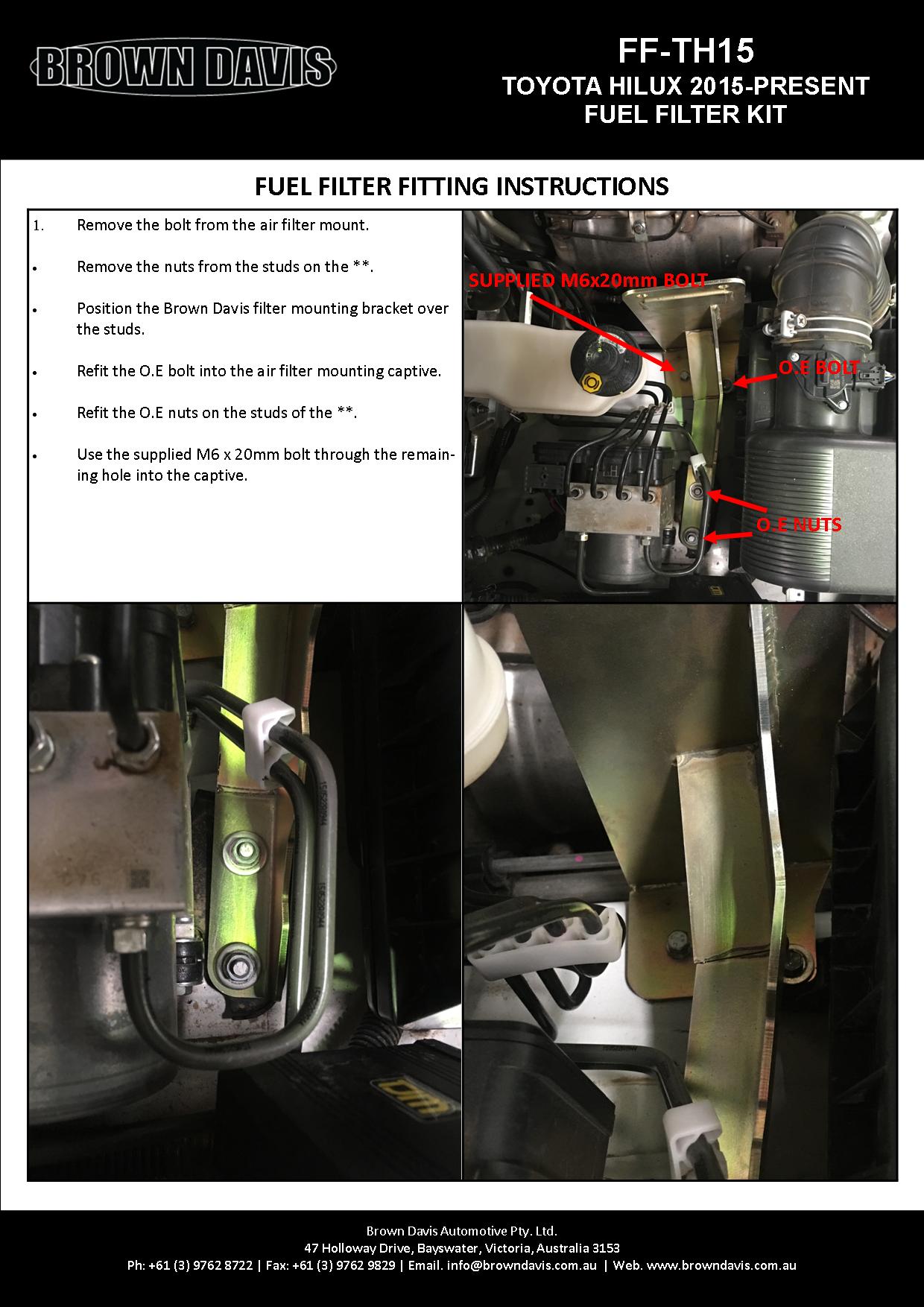 145 LITRE POLY REPLACEMENT LONG RANGE FUEL TANKto suit TOYOTA HILUX - 2015-PRESENT - ALL MODELS- 4WD- DIESEL ONLY - 48V MODLES