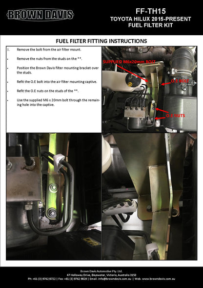 145 LITRE POLY REPLACEMENT LONG RANGE FUEL TANKto suit TOYOTA HILUX - 2015-PRESENT - ALL MODELS- 4WD- DIESEL ONLY - 48V MODLES