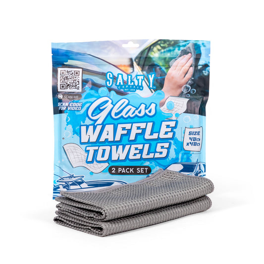 Salty Captain Microfibre Glass Waffle Towel