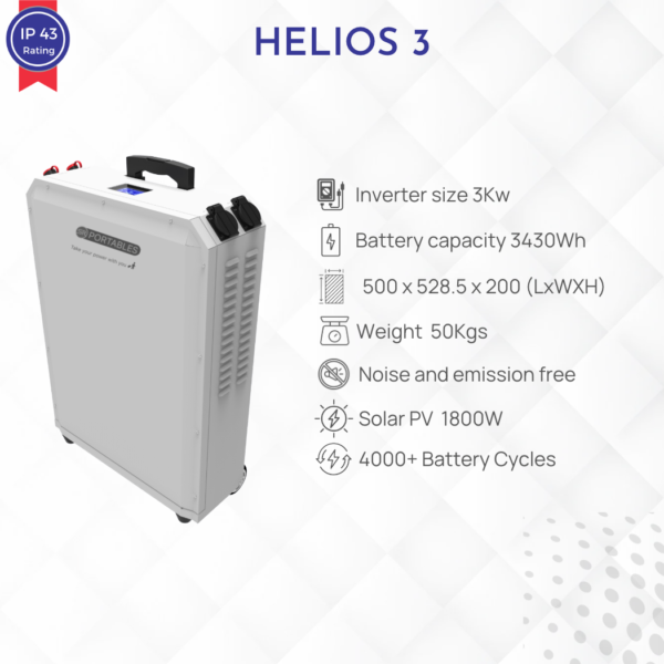 SR Portables Helios 3 - 3430Wh, 3000W Inverter