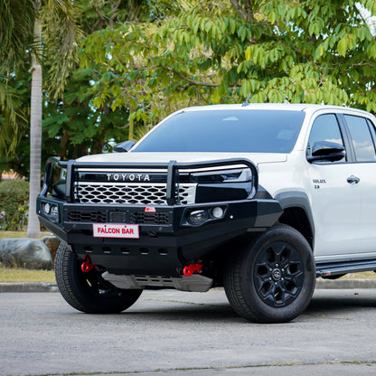 MCC 4x4 Hilux 2026-On (9th Gen) 707-02 Falcon Bull Bar Black A-Frame Package (LED Foglight)