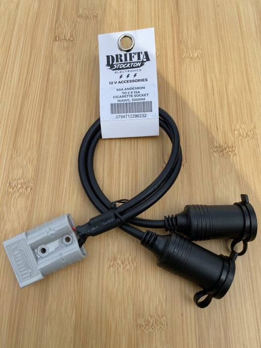 Drifta Stockton - Drifta Stockton Anderson Plug To 2Xcig Socket Adapter -