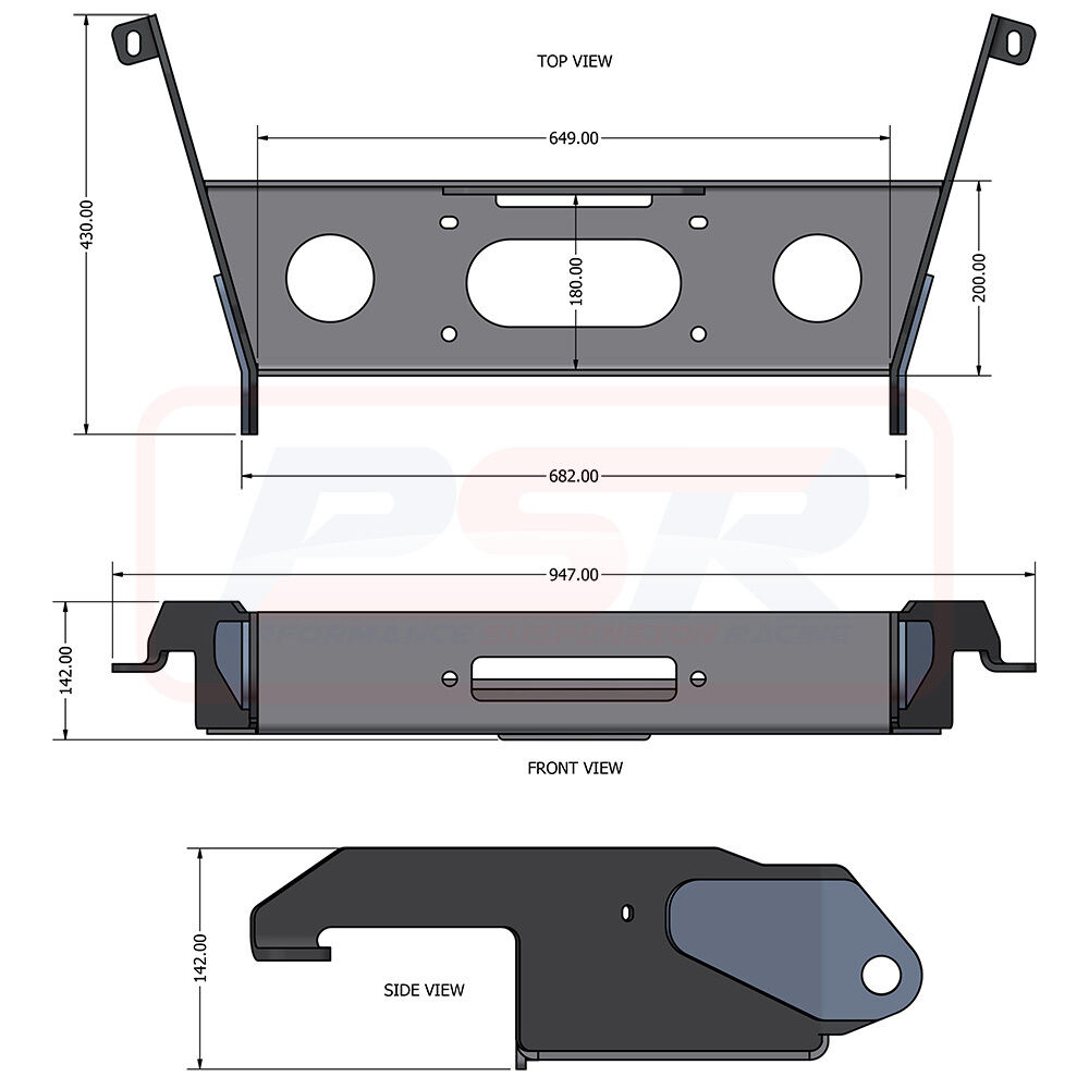 Toyota Landcruiser (ALL 70 Series) PSR  70 Series Rear Winch Cradle