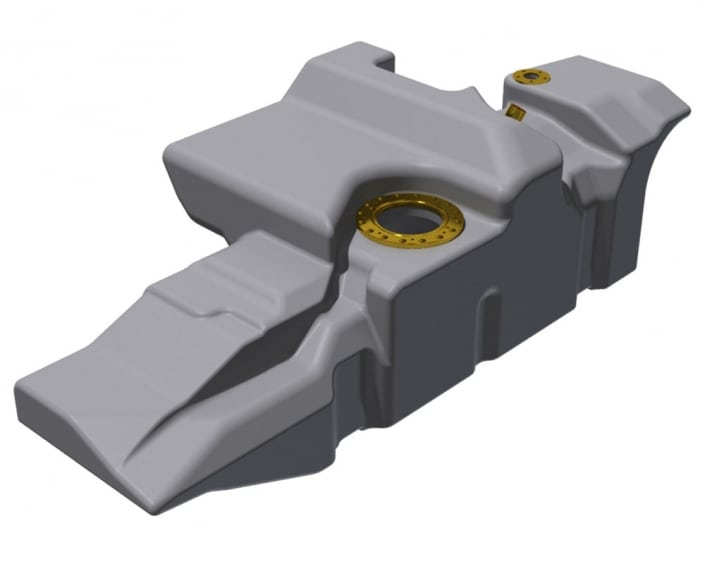 145 LITRE POLY REPLACEMENT LONG RANGE FUEL TANKto suit TOYOTA HILUX - 2015-PRESENT - ALL MODELS- 4WD- DIESEL ONLY - 48V MODLES