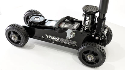 Side shot of Titan Terrain rugged floor jack