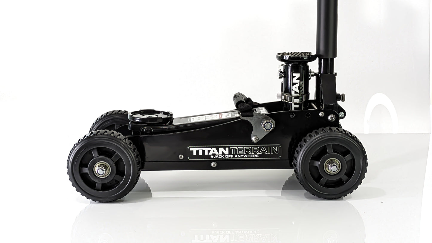 Side profile shot of titan terrain rugged floor jack