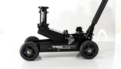 side view of Titan terrain rugged floor jack