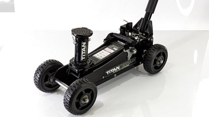 Angle view of titan terrain rugged floor jack