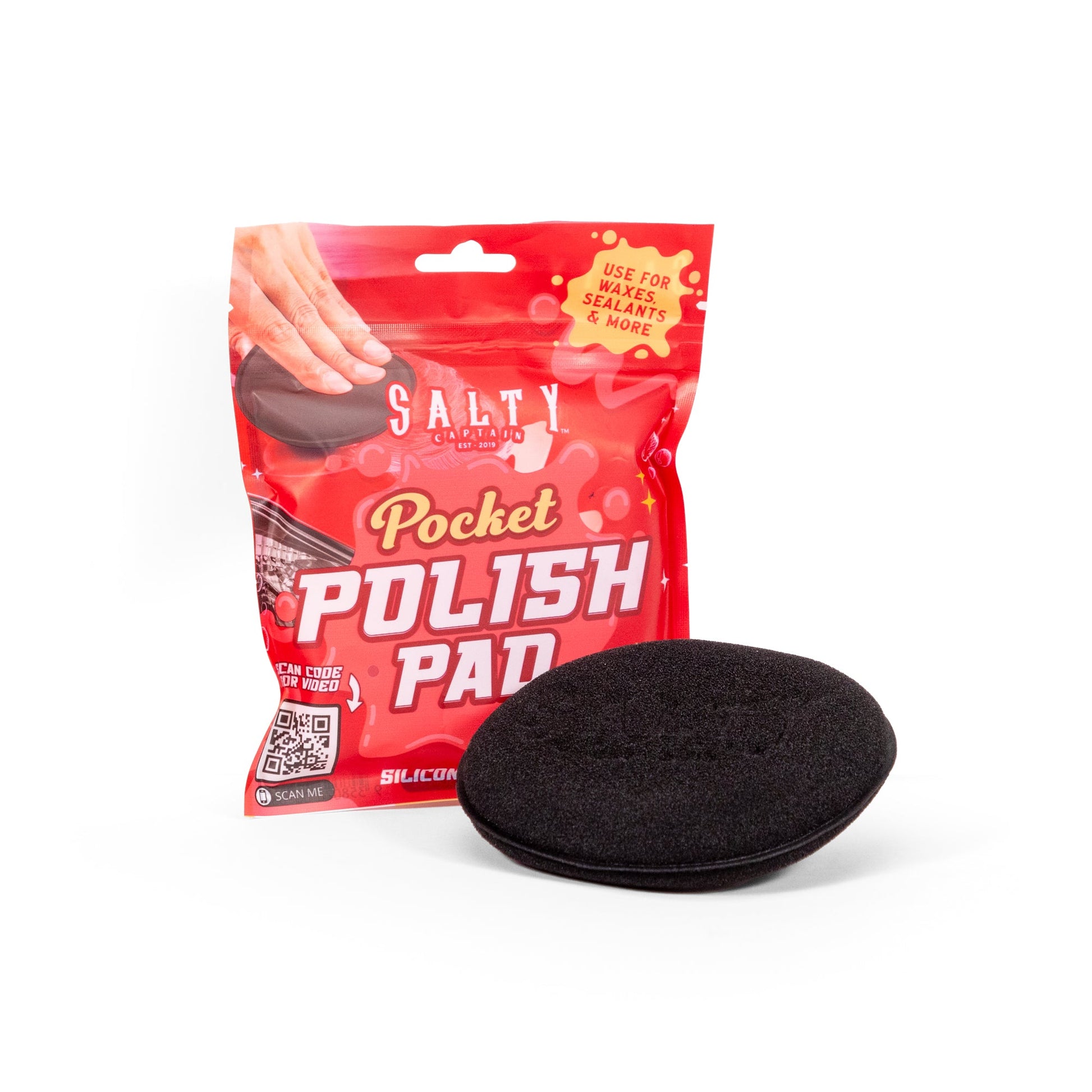 Salty Captain Pocket Polish Pad - Wax-On Applicator