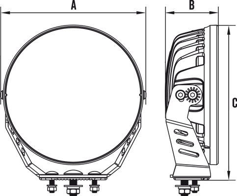 Roadvision LED Driving Light 9in Stealth 9-32V 34x3W <142W <10485lm TMT Spot Beam + Halo Ring S9