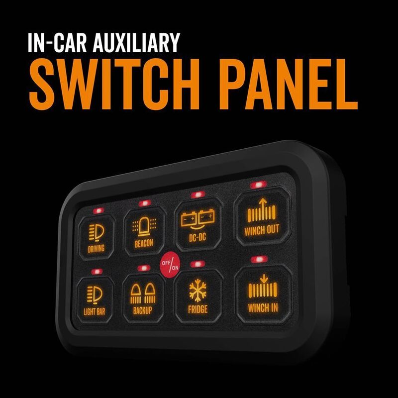 Roadpower Roadpower Switch Panel 8 Way 60A Continuous On/Off or Momentary Programmable with 2 High Beam Inputs RSP8300