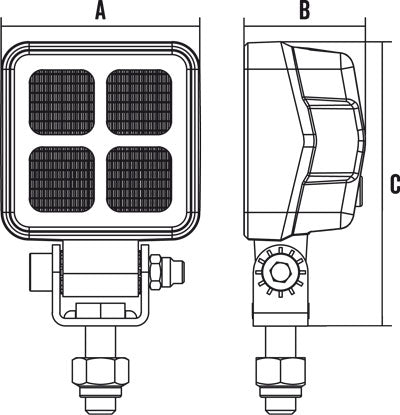 Roadvision Small and Compact 12w Flood Light LED, Multi volt