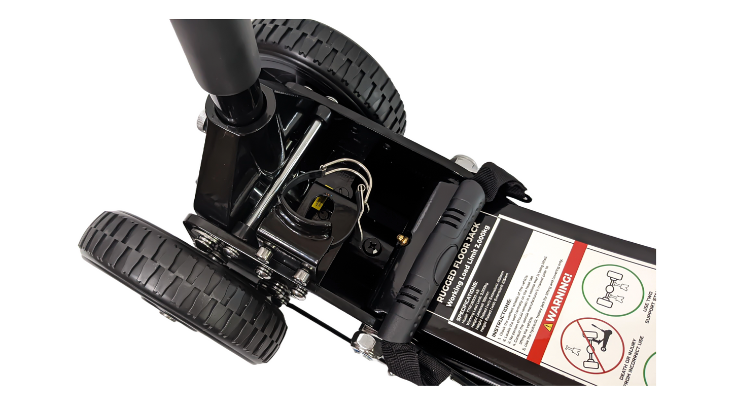 2 Ton Rugged Floor Jack - Hi Lift Hydraulic Trolley Jack