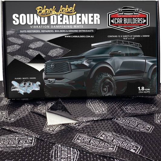 Car Builders Stage 1 Sound Deadener - Black, 1.8sq/m, SD_BLK.