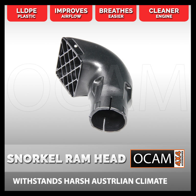 LLDPE Snorkel Ram Head 3.5 inch (85mm) to suit 4x4, 4WD, Tractor
