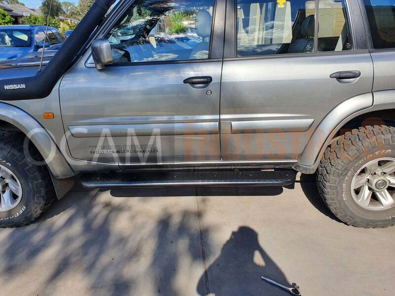 Steel Side Steps for Nissan Patrol GU 2005-16, Series 4+ Heavy Duty