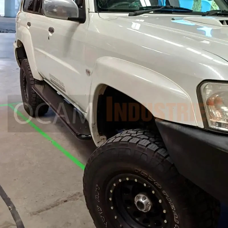 Steel Side Steps for Nissan Patrol GU 2005-16, Series 4+ Heavy Duty