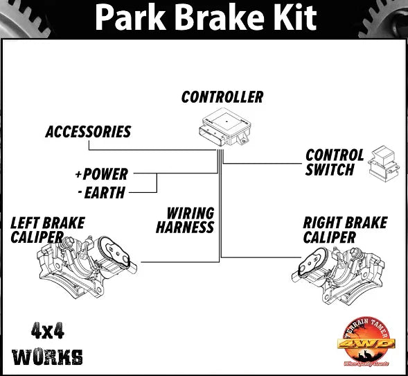 Terrain Tamer Electric Seconday Park Brake - No Switch Req