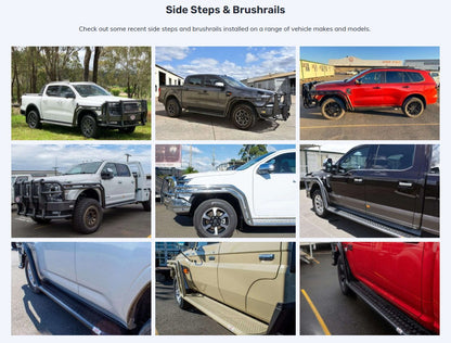 Heavy-Duty Twin Brush Bars & Side Steps (50mm Tube)