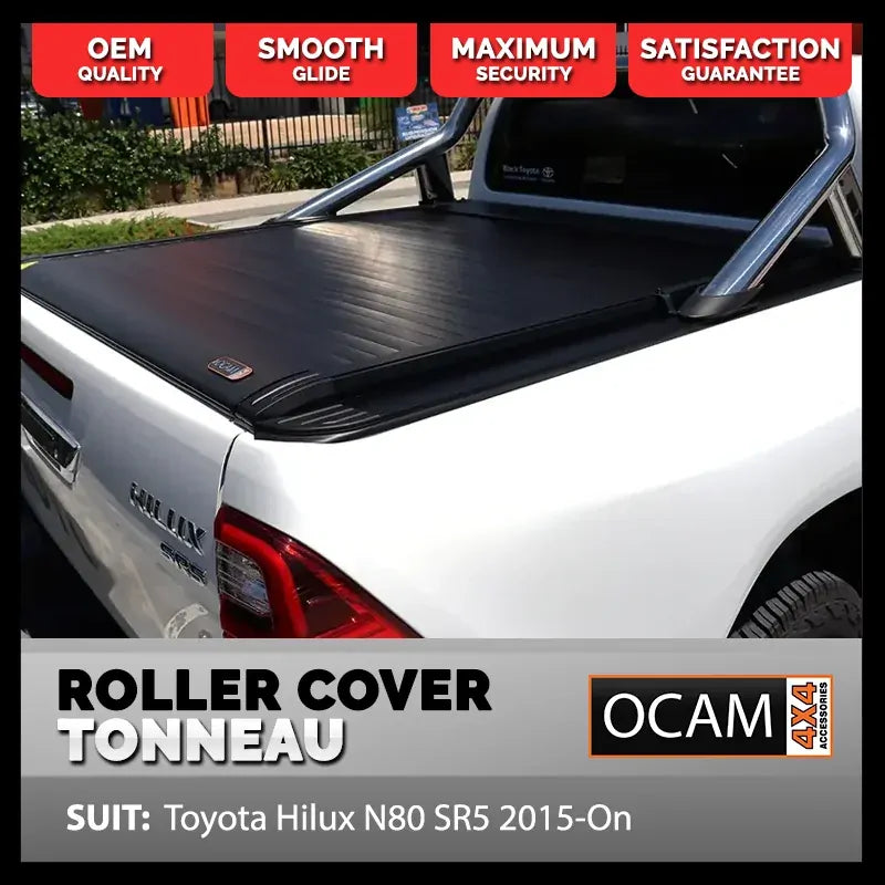 Retractable Tonneau Roll Cover For Toyota Hilux N80 SR5 2015-On, Dual Cab, Electric Roller Shutter
