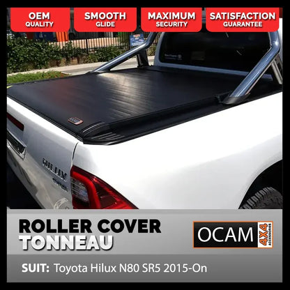 Retractable Tonneau Roll Cover For Toyota Hilux N80 SR5 2015-On, Dual Cab, Electric Roller Shutter