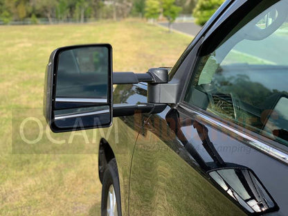 OCAM TM3 Towing Mirrors For Toyota Prado 150 Series, Black, Smoke Indicators, Electric