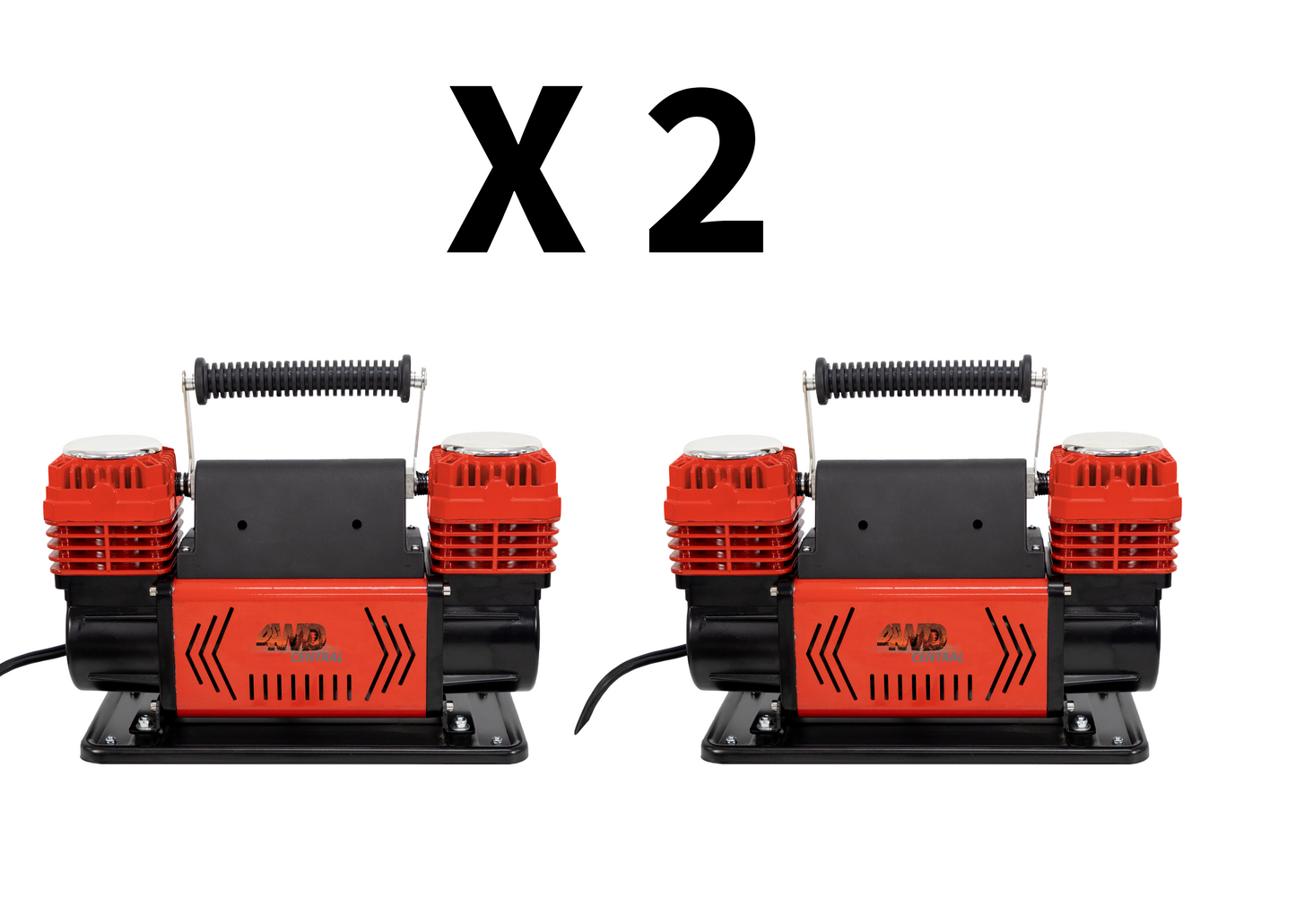 PACK OF TWO: Dual Piston Air Compressor | 300L/min | 12v | 2.5m