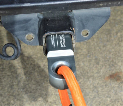 Carbon Offroad MegaPro 5000kg 50mm tow bar mounted soft shackle compatible recovery hitch