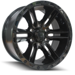 American Outlaw 17X8.5 Railcar 6 Wheels