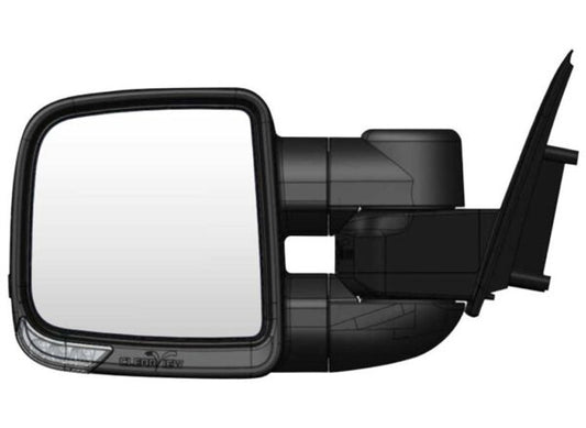 Clearview Towing Mirrors [Compact, Pair, Manual, Black] - Toyota LandCruiser 70 Series