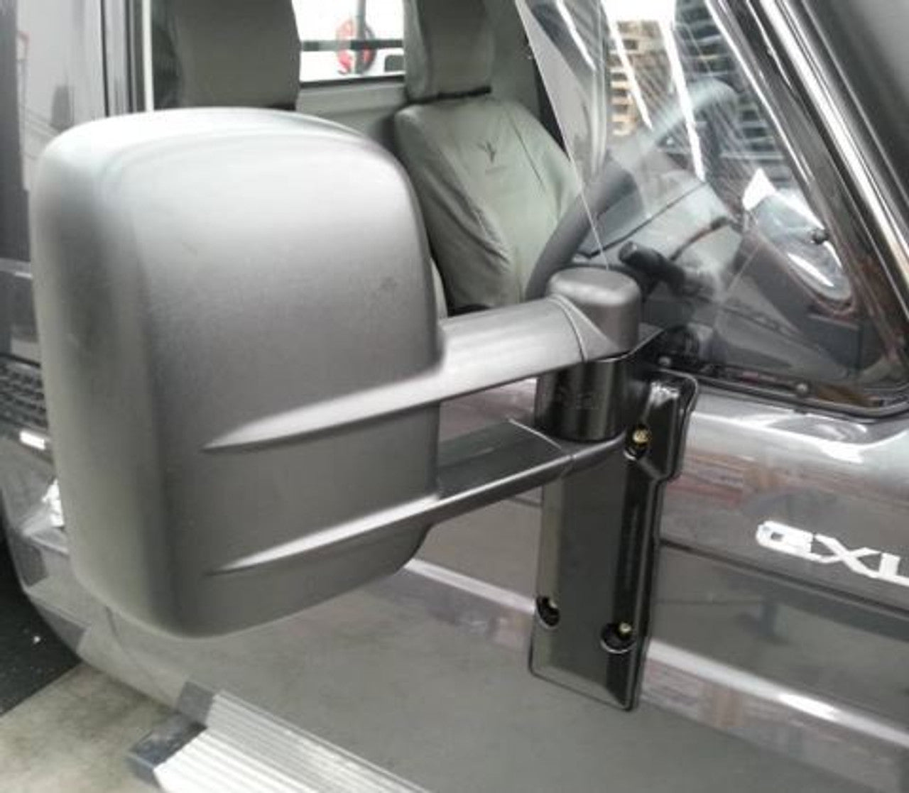 Clearview Towing Mirrors [Original, Pair, Manual, Black] - Toyota LandCruiser 70 Series