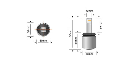 1,000 Lumen BA15S Reverse LED Upgrade (Pair) - View 3